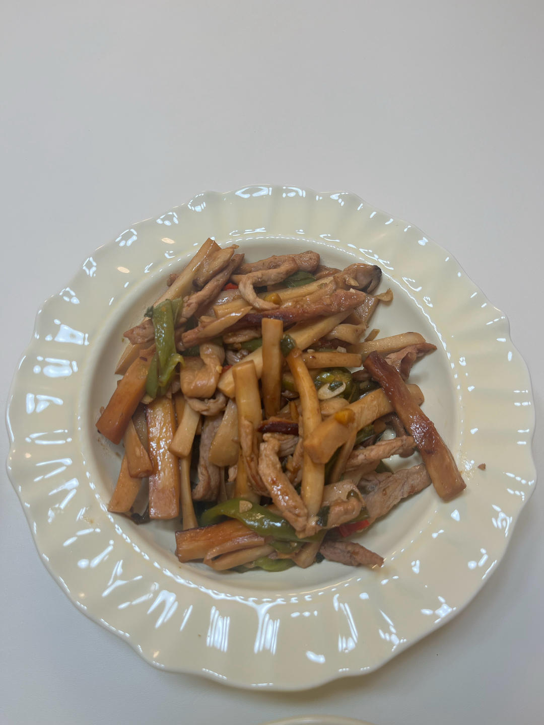 杏鲍菇炒肉丝