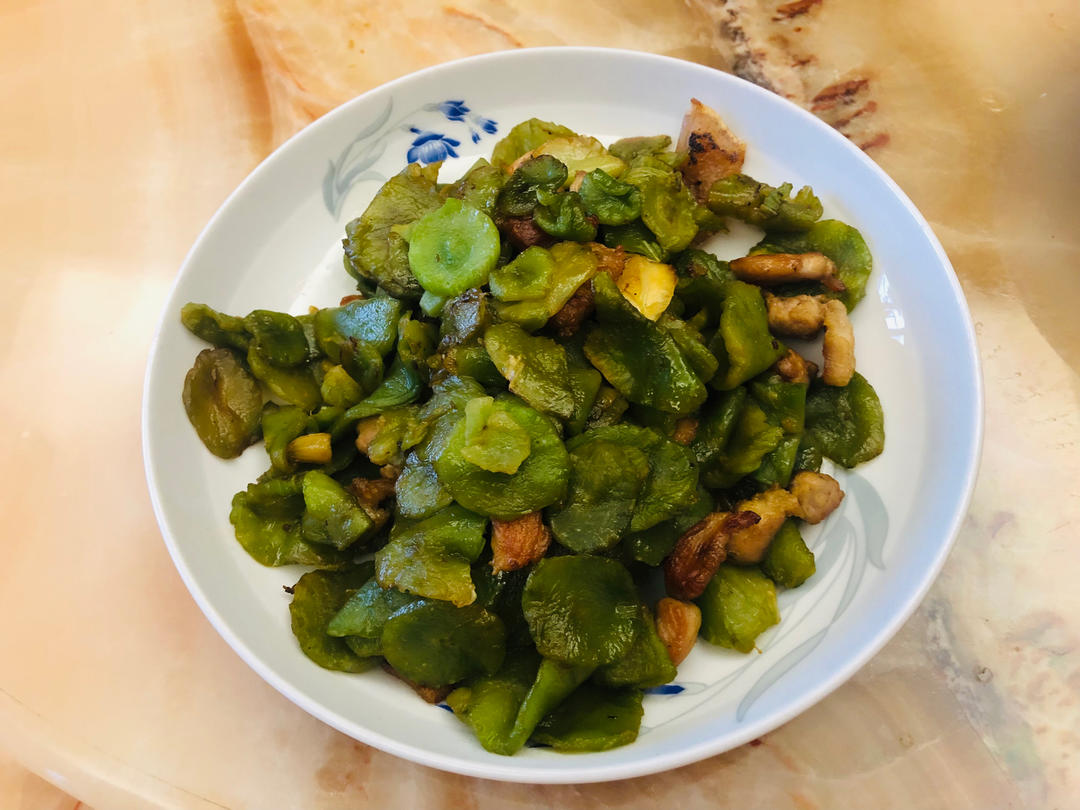 神仙菜，莴笋干炒肉