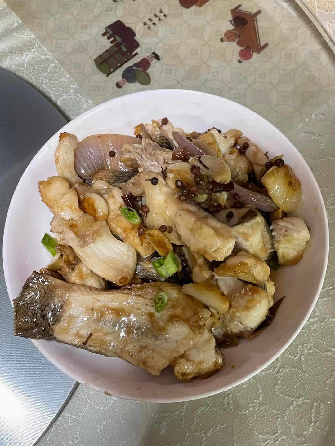 葱香焗鲈鱼