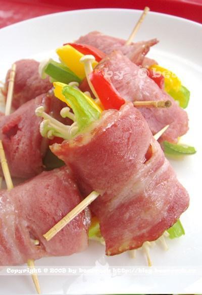 培根蔬菜卷的做法