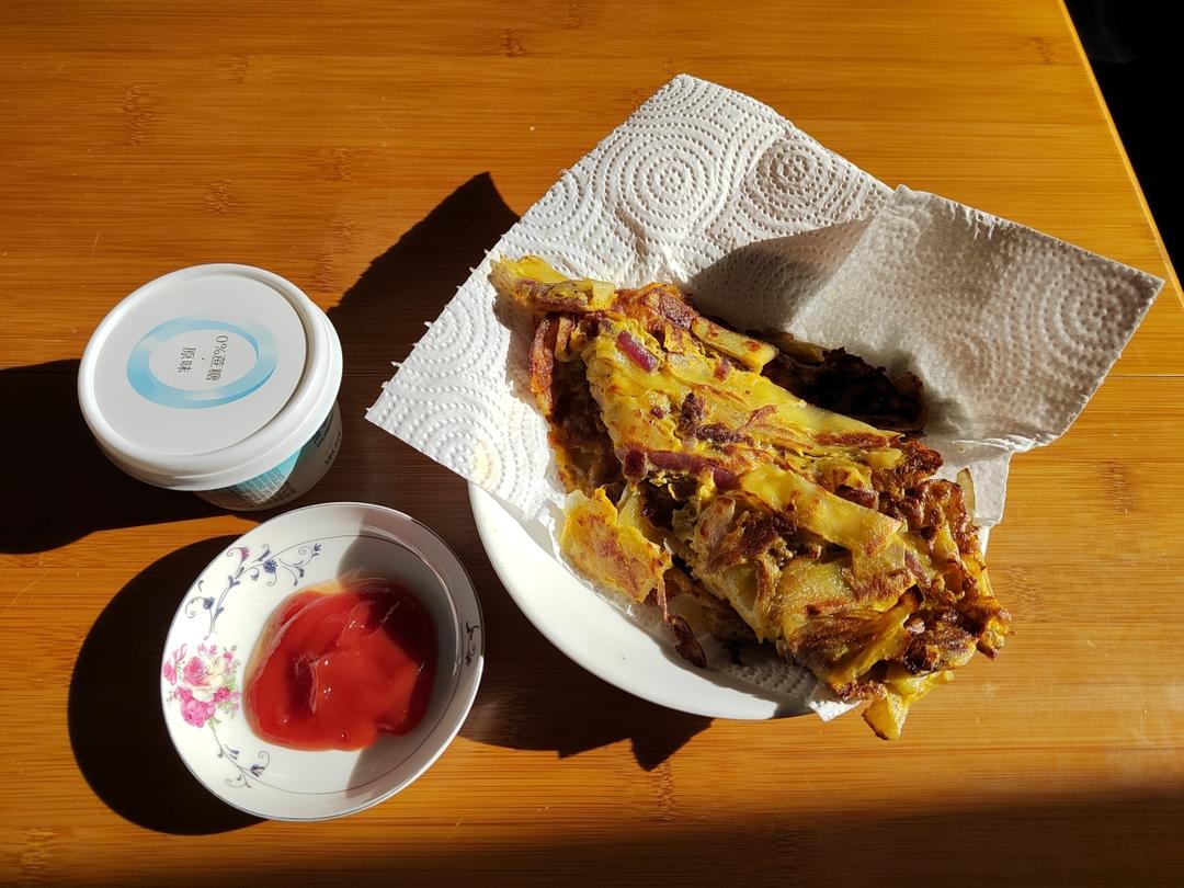减脂爱好者的💛西班牙土豆饼（洋葱土豆鸡蛋饼）