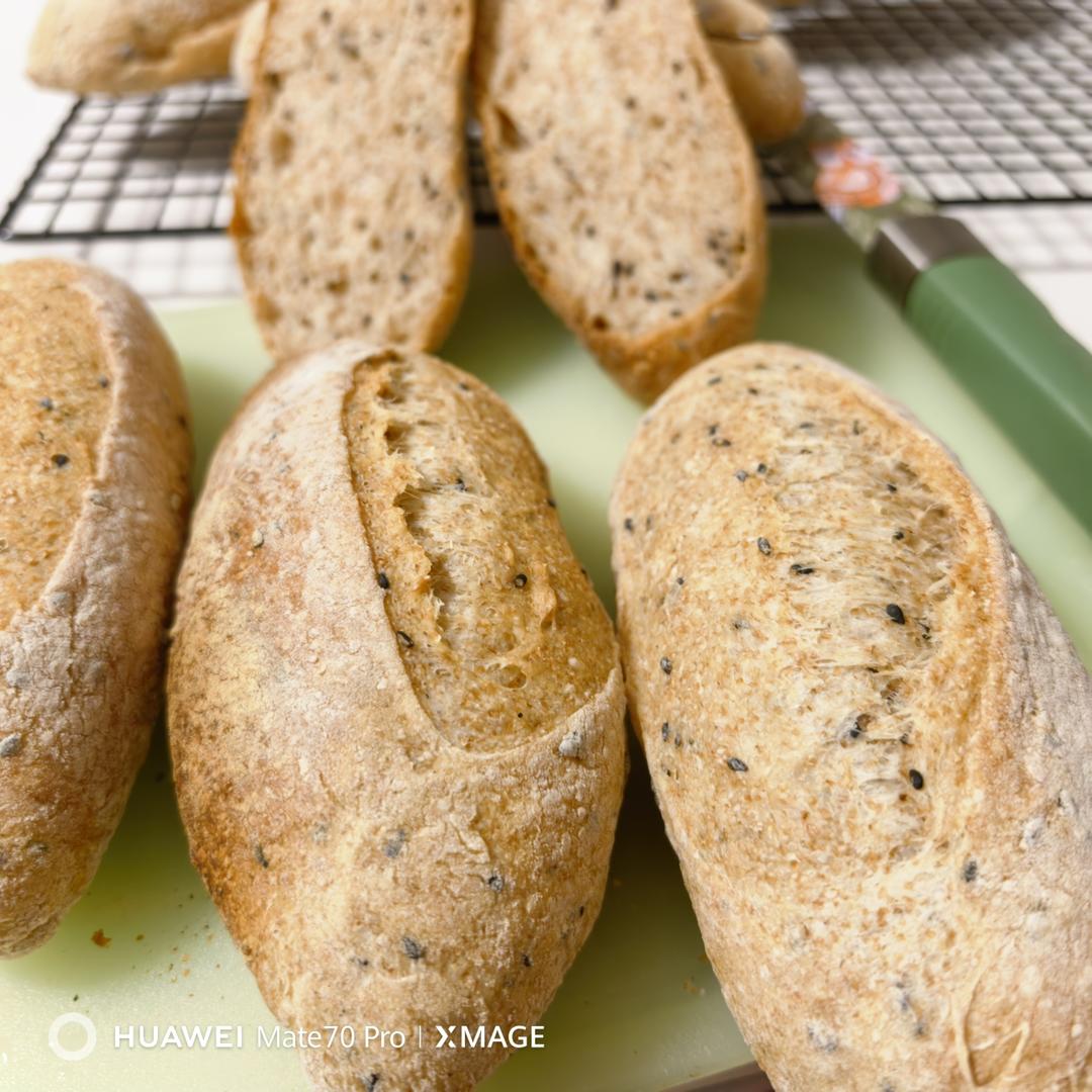 黑芝麻短法棍｜家庭版直接法