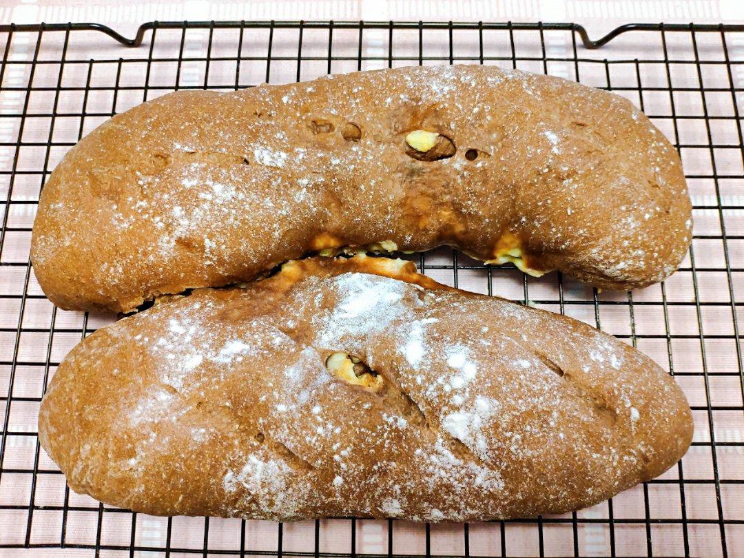 全麦蔓越莓乳酪软欧（附法国老面配方）