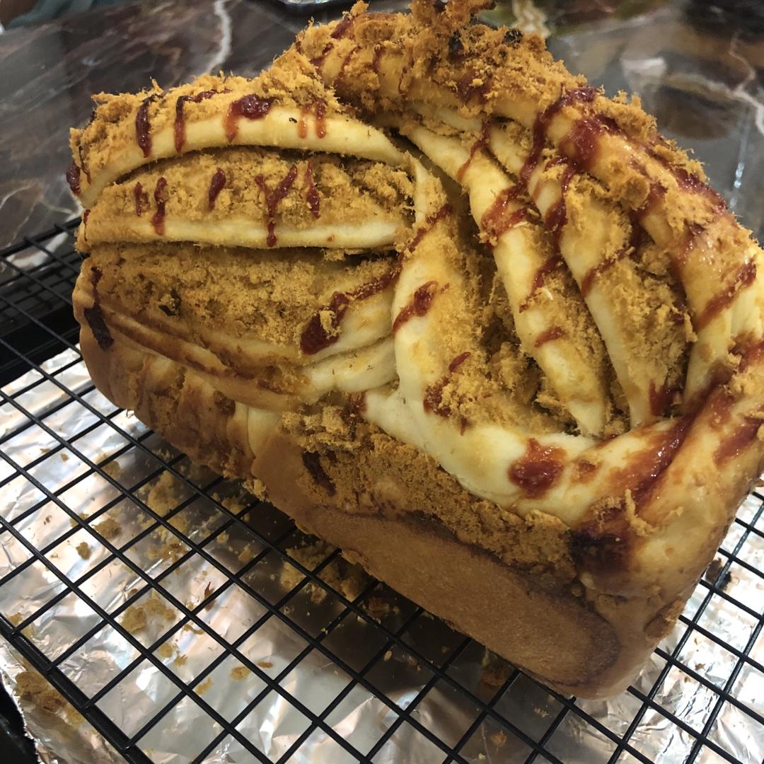 香葱肉松手撕吐司