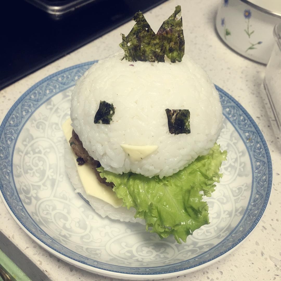 小鸡米饭汉堡