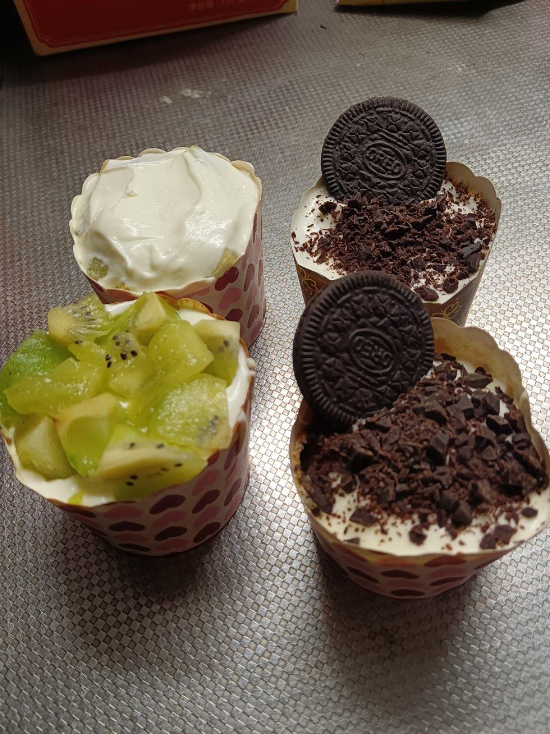 网红奶油纸杯蛋糕（八寸戚风蛋糕版）