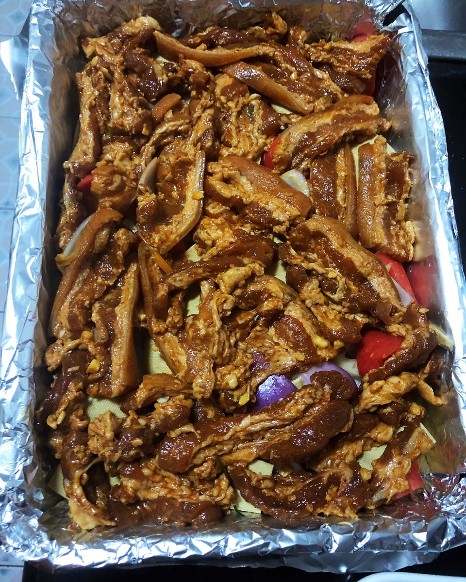 烤箱版土豆烤五花肉