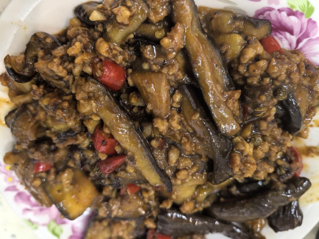 红烧肉沫茄子