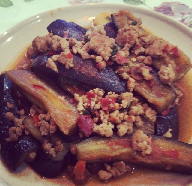 酱爆肉末茄子