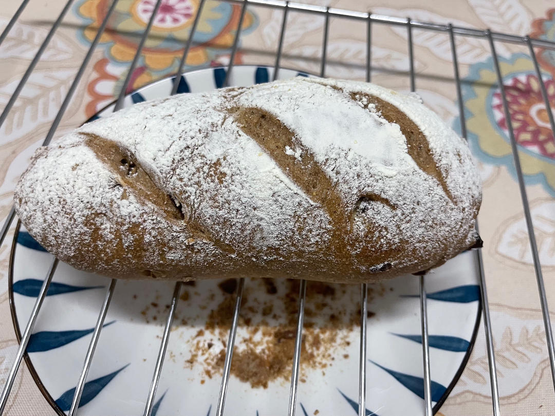 全麦蔓越莓软式欧包（免揉）