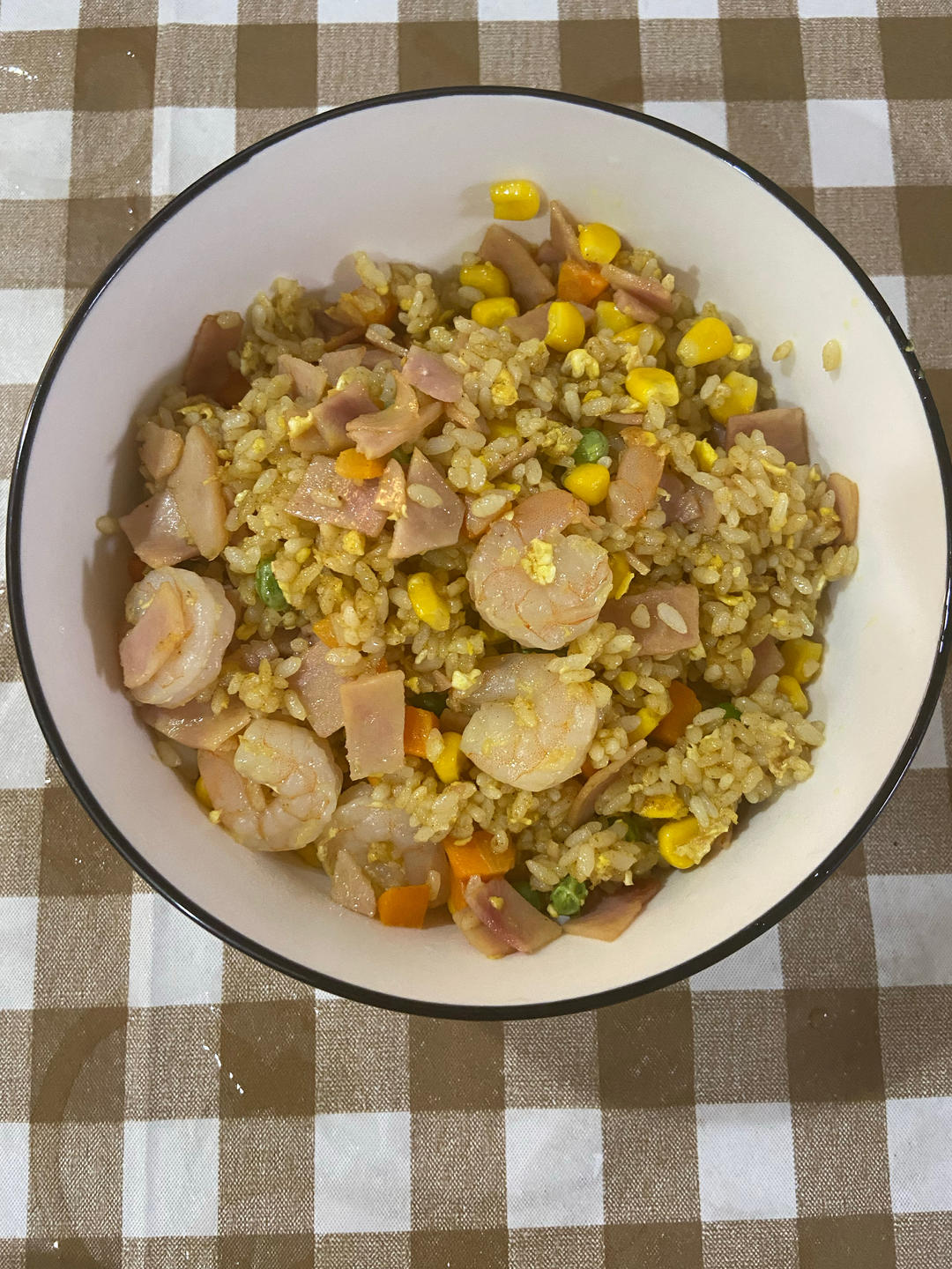 翻滚吧💥虾仁咖喱炒饭