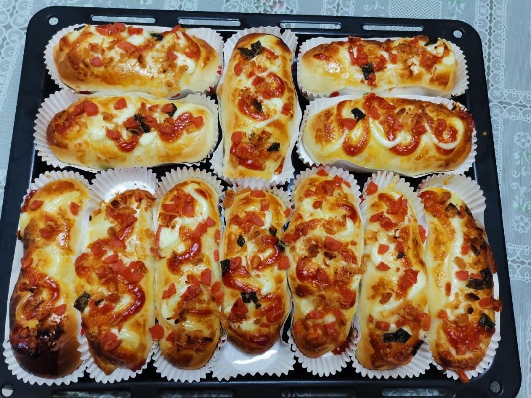 香葱火腿肉松面包
