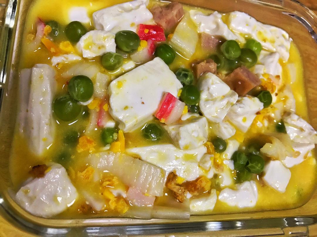 老丁的私房菜-蟹黄豆腐