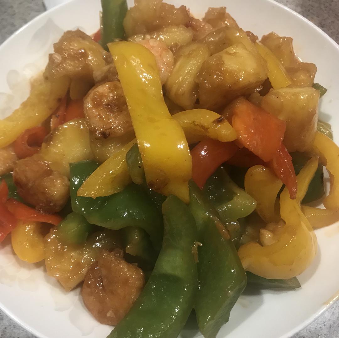 菠萝咕噜虾