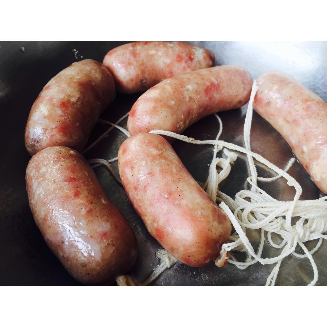 自制黑椒风味脆皮肠--多图详解手工灌肠