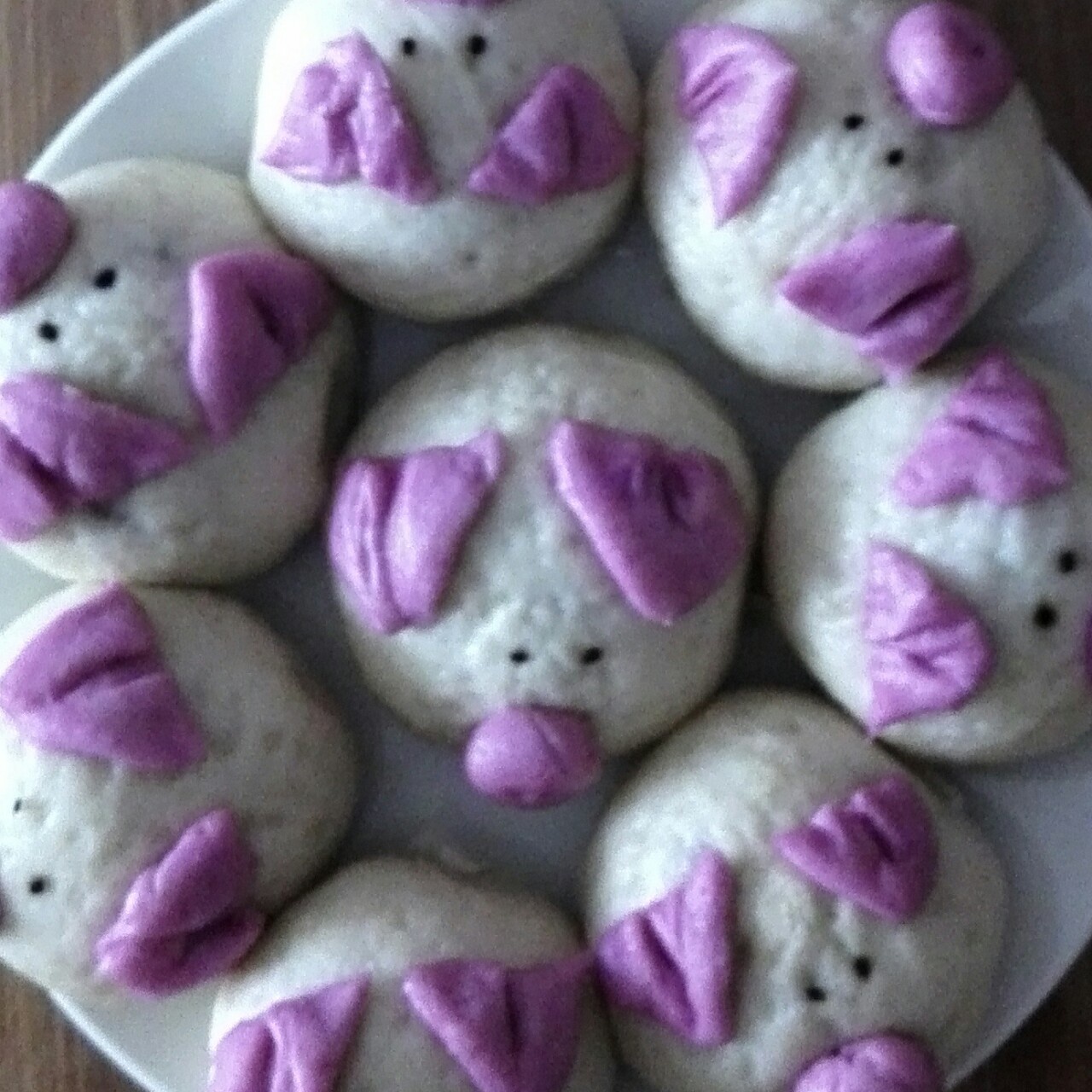 可爱的小猪豆沙包