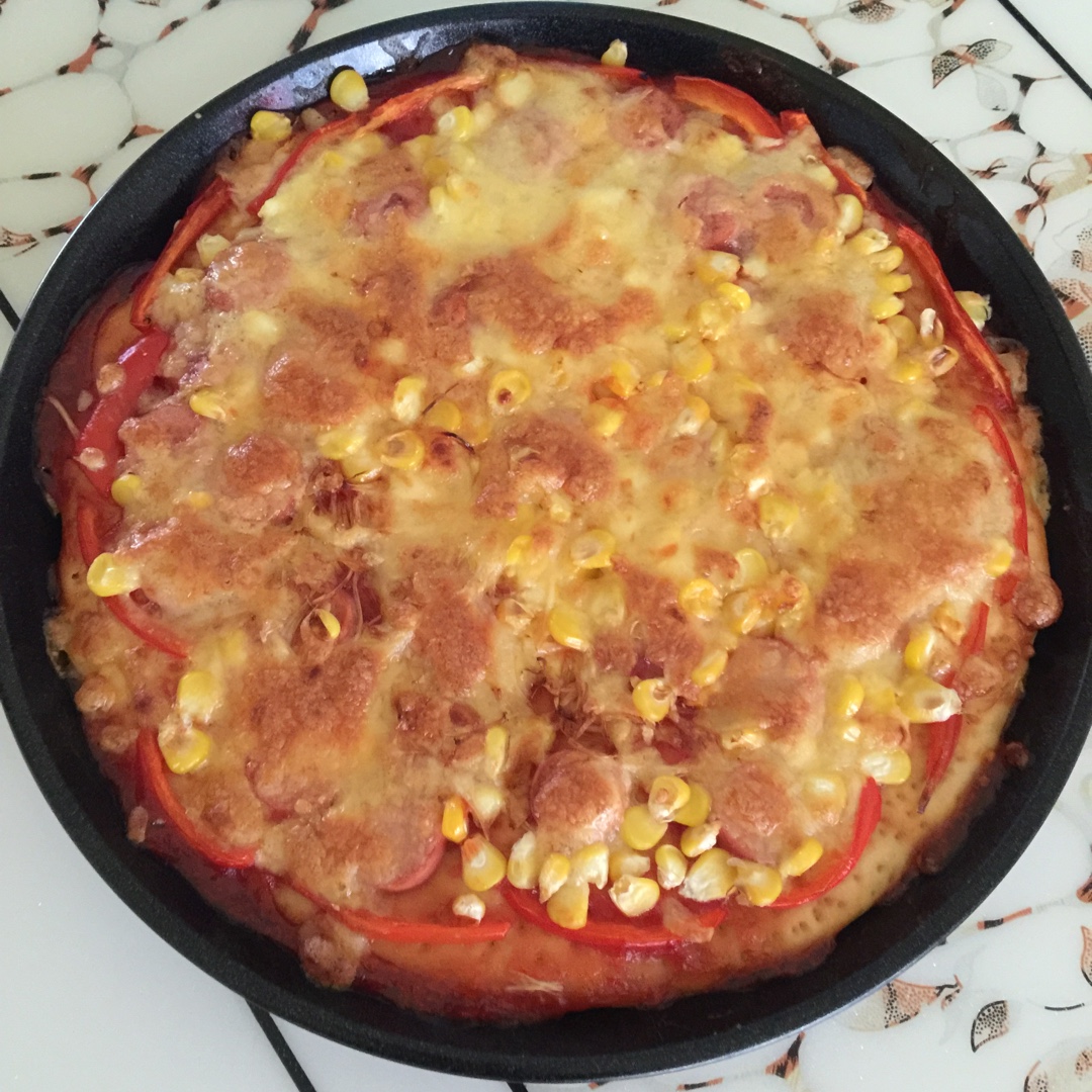 厚底鲜虾培根披萨