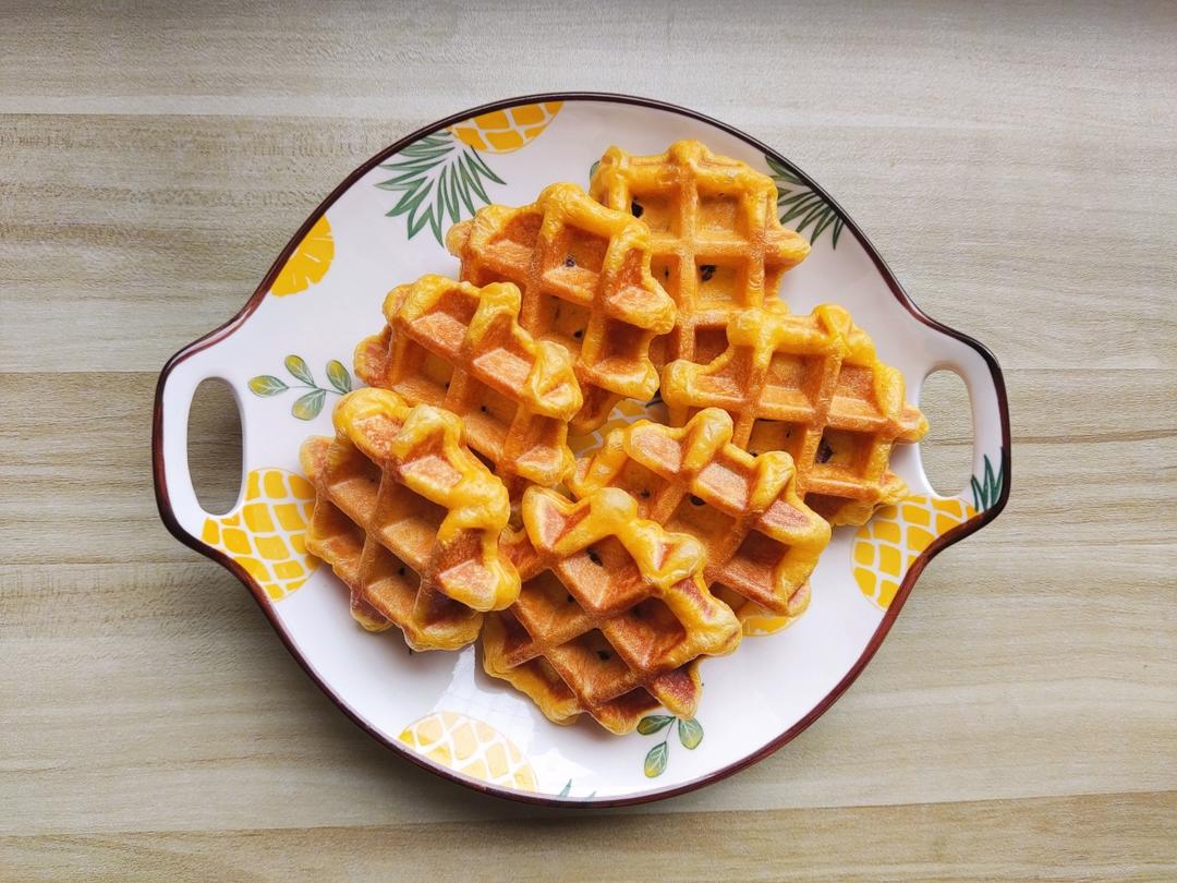 南瓜蜜豆华夫饼