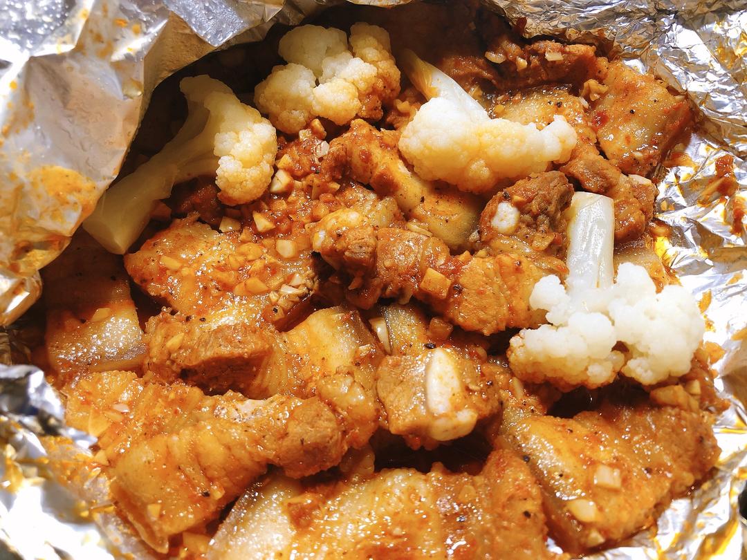 留学生电炉子·锡纸烤五花肉的做法