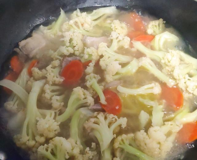 花菜放个汤的做法