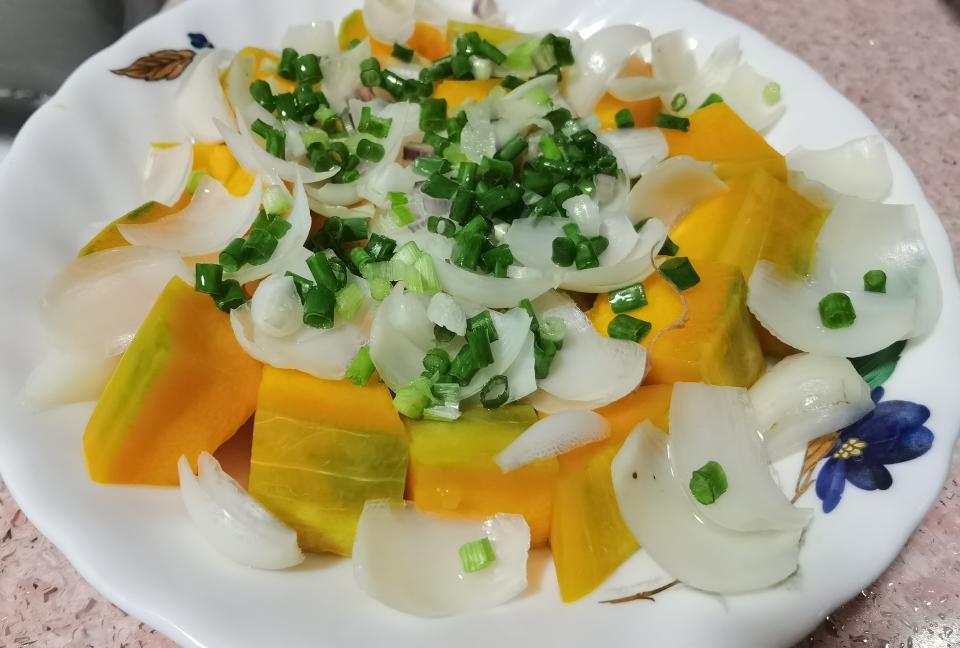 南瓜蒸百合的做法