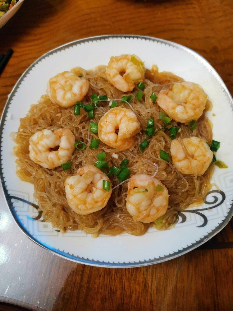 快手主食-虾仁蒸粉丝