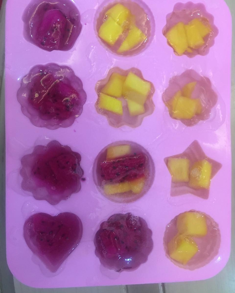 hxl小丽做的透明水晶果冻布丁白凉粉版快速