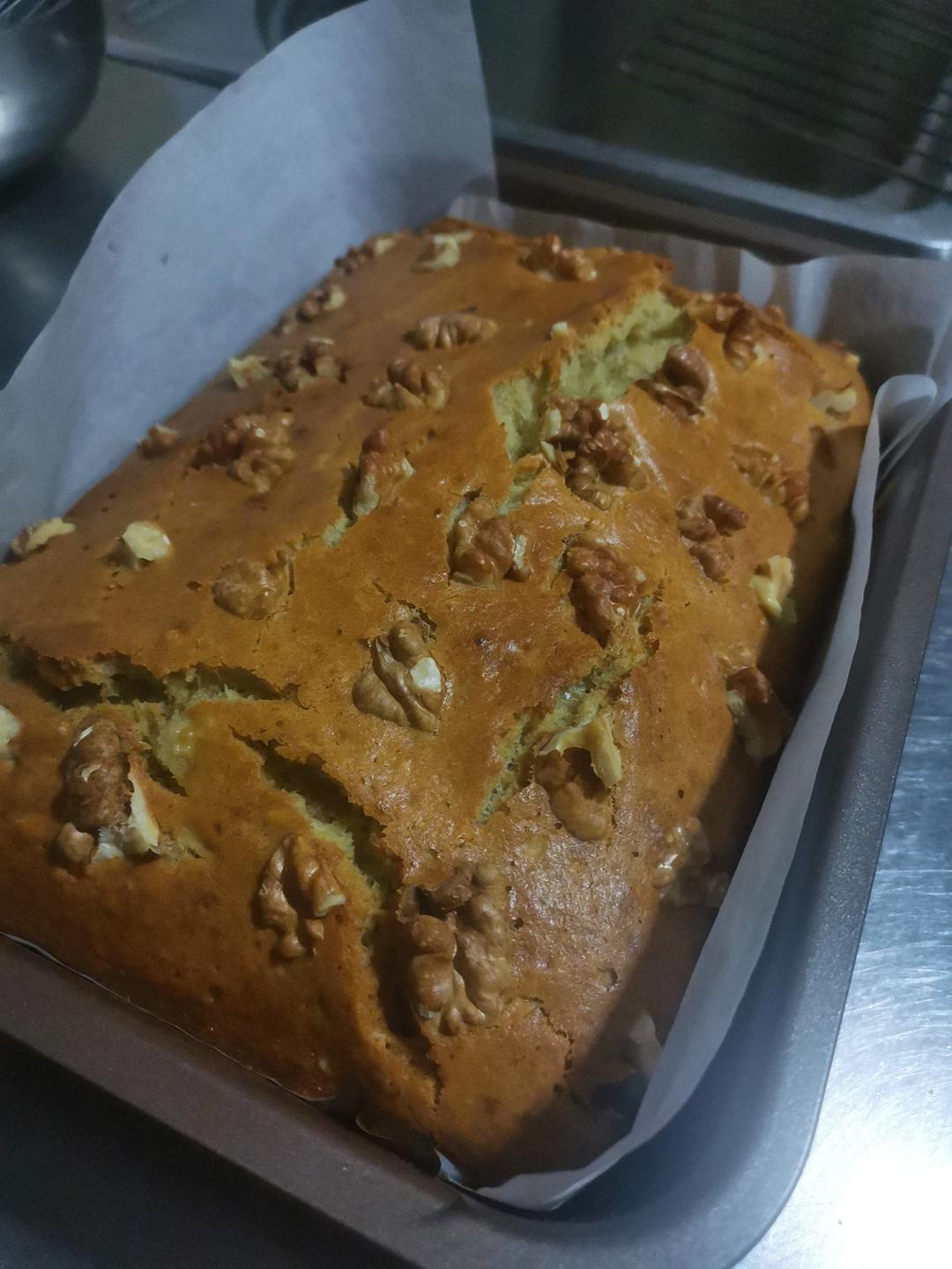 香蕉核桃蛋糕（低油少糖健康版）