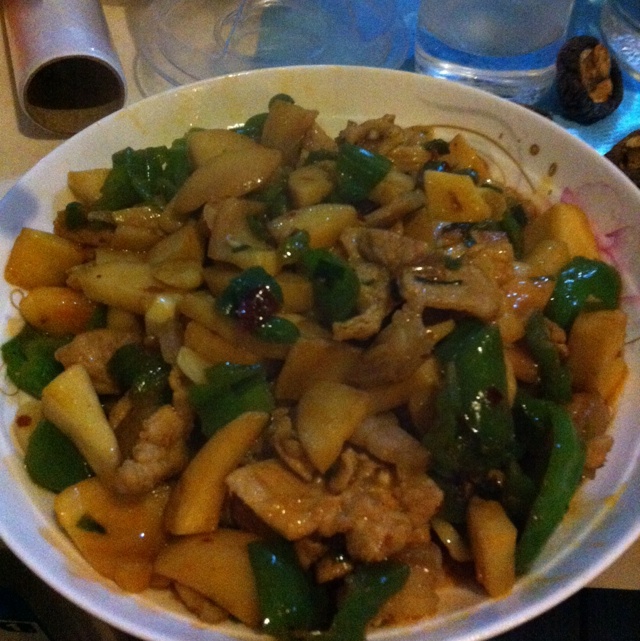 五花肉爆炒杏鲍菇