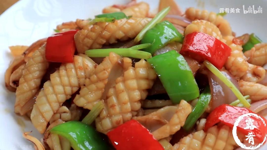 爆炒鱿鱼花的做法