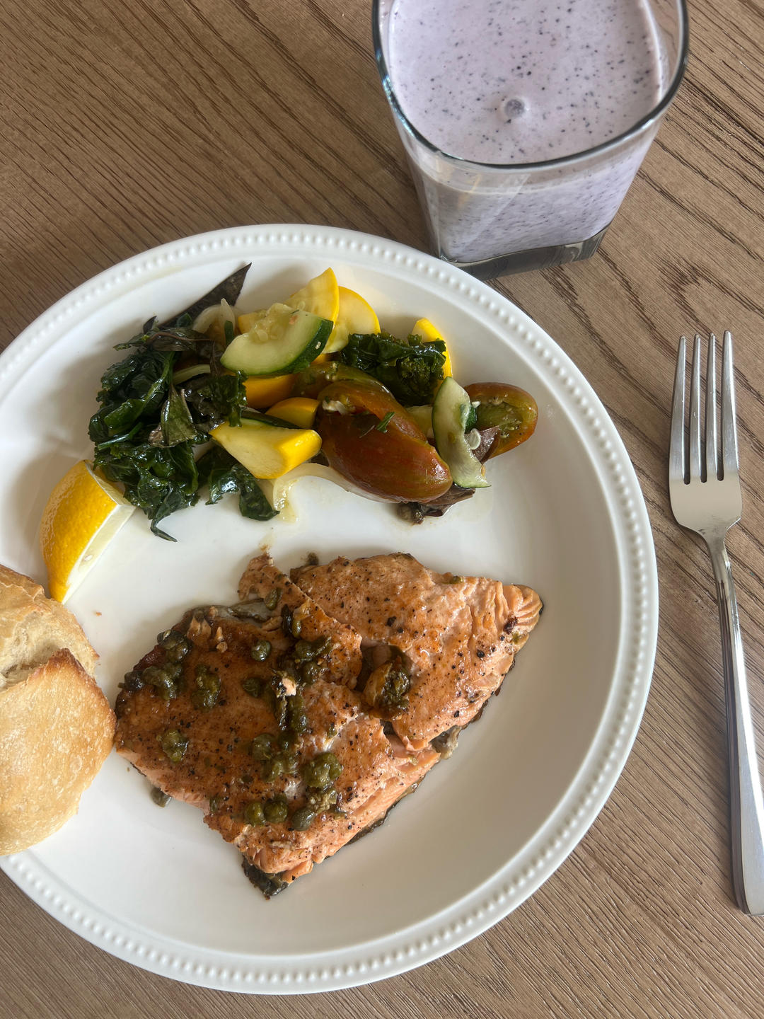 7 minute salmon piccata