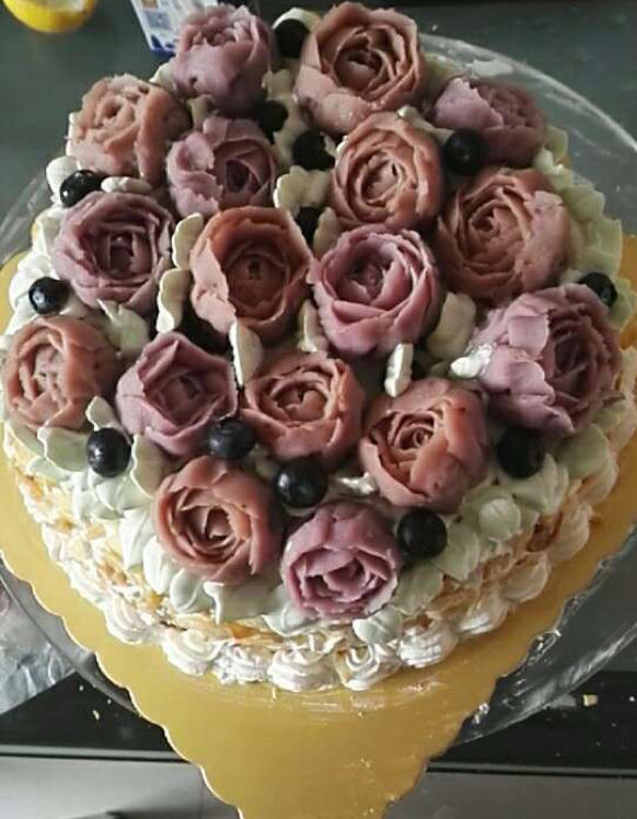花环蛋糕韩式裱花