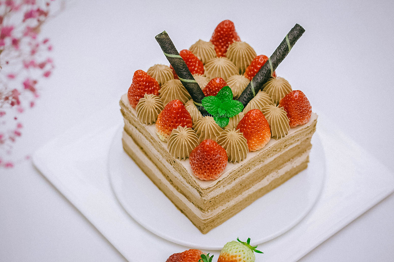 草莓巧克力香缇奶油生日蛋糕C93