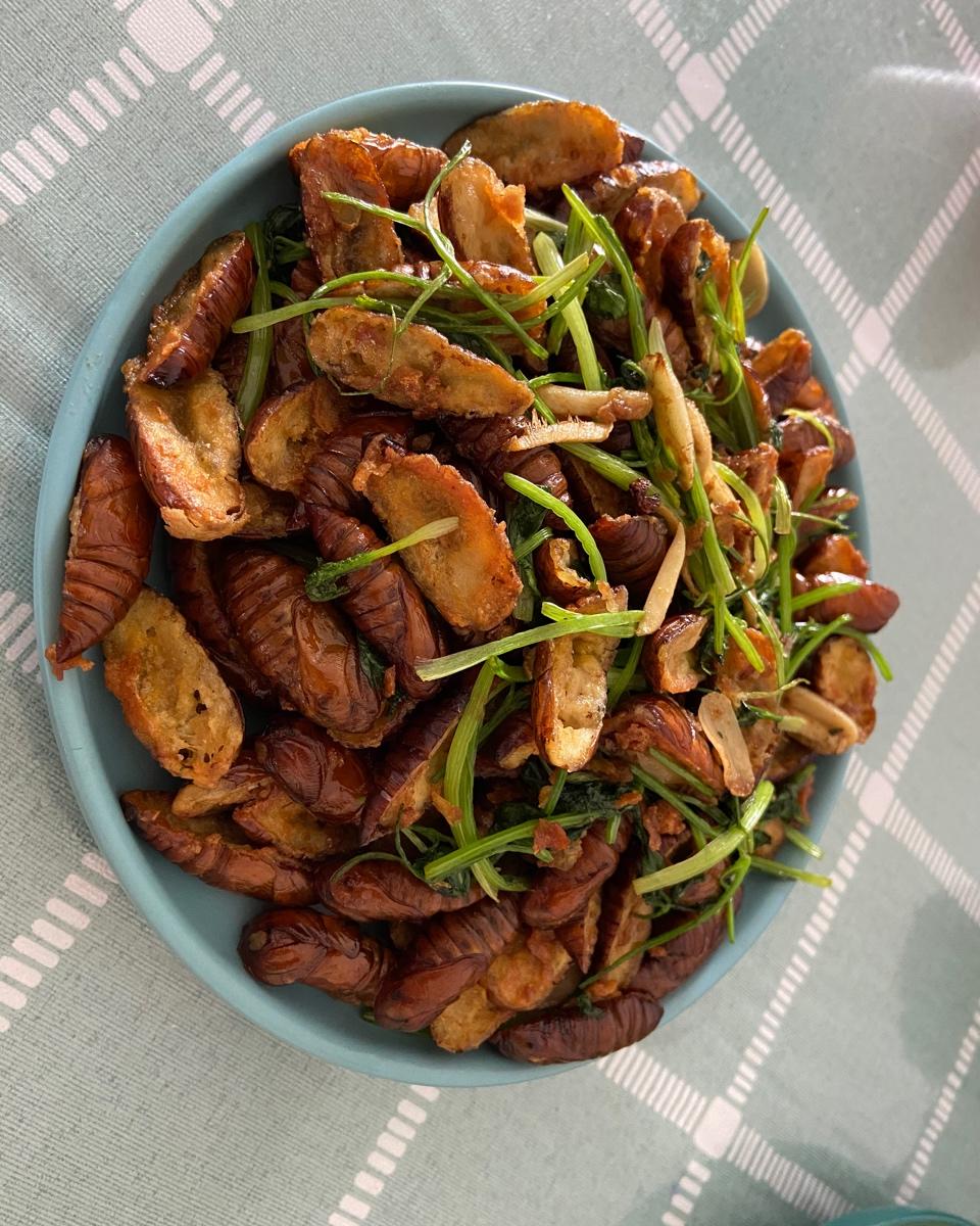 最最好吃的干煸蝉蛹^_^