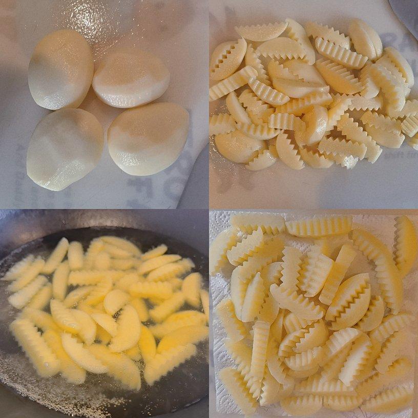 烤箱版双色波浪薯条