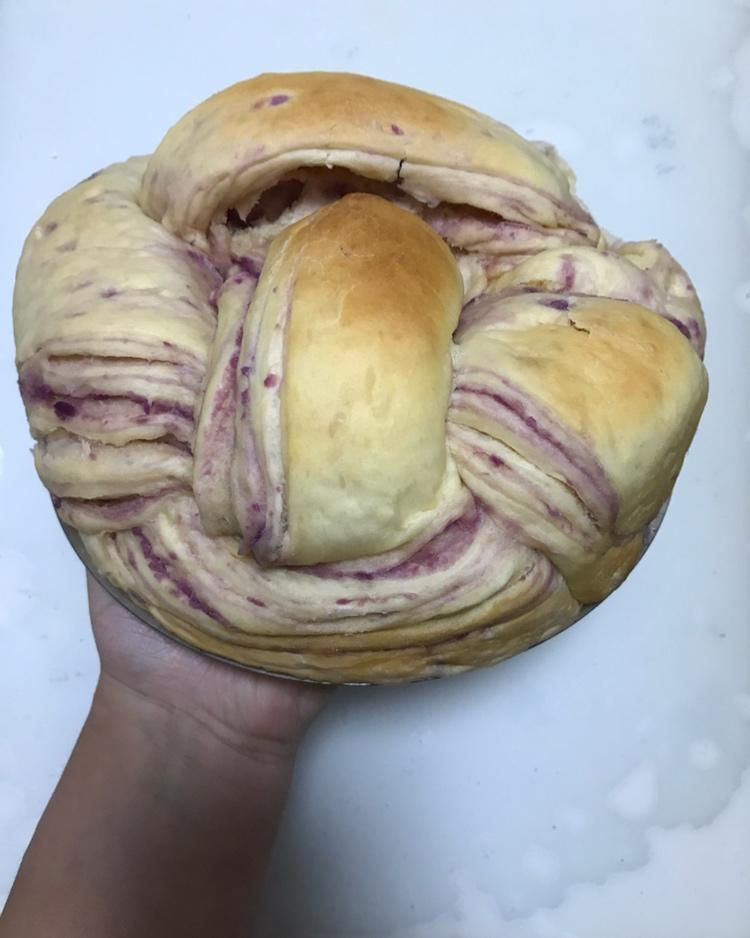 紫薯手撕面包（无需揉出膜）