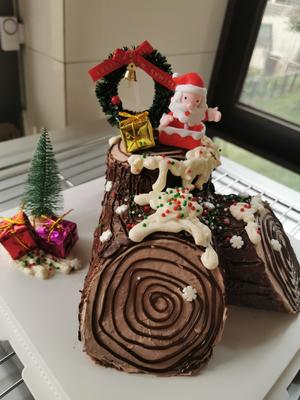 圣诞树桩蛋糕的做法 步骤5