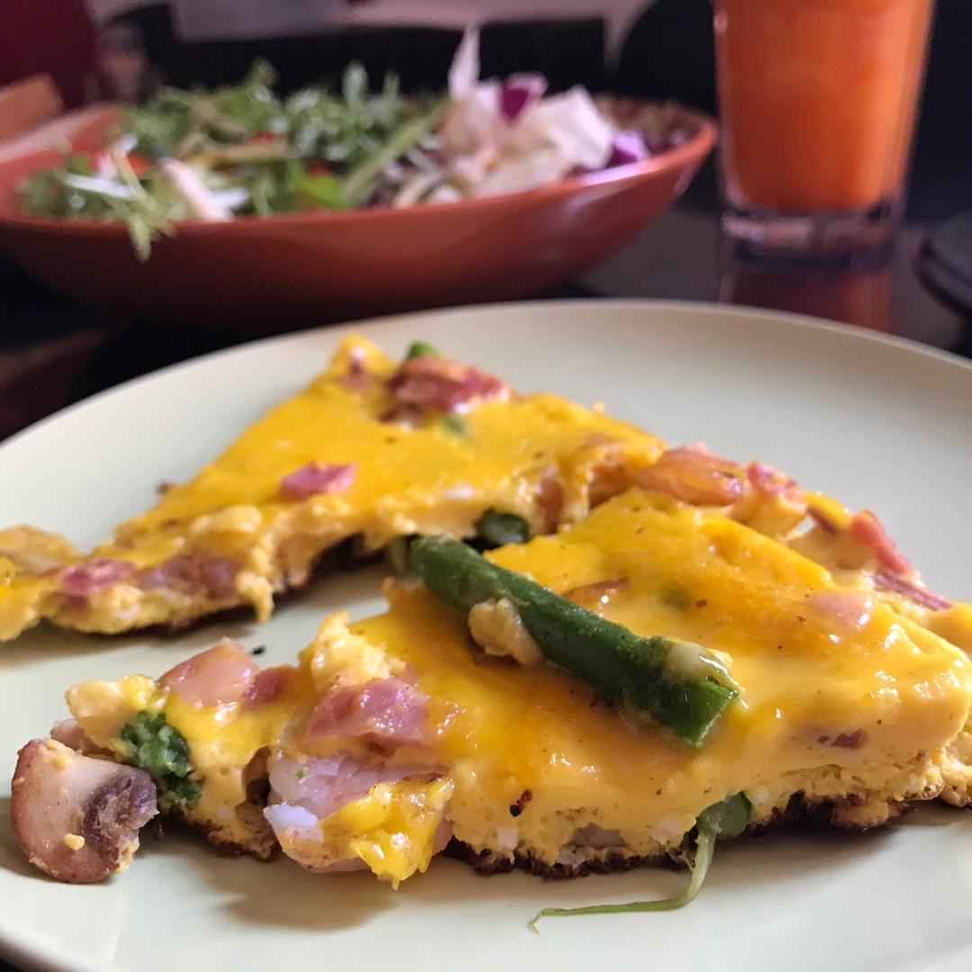 芦笋虾仁早餐蛋饼