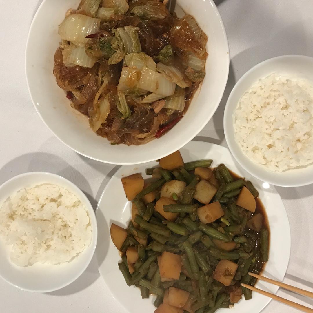 土豆炖豆角