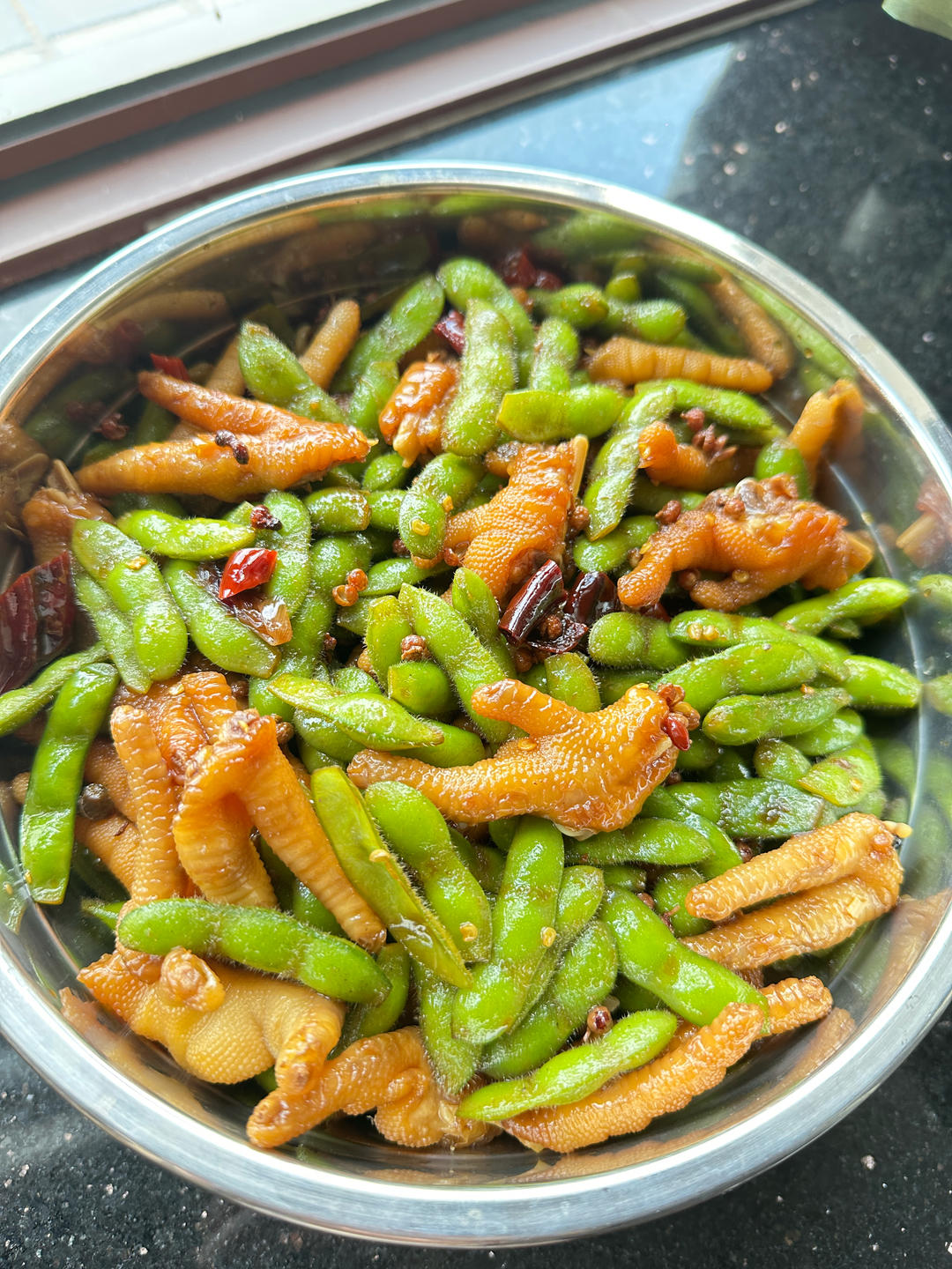香辣毛豆鸡爪