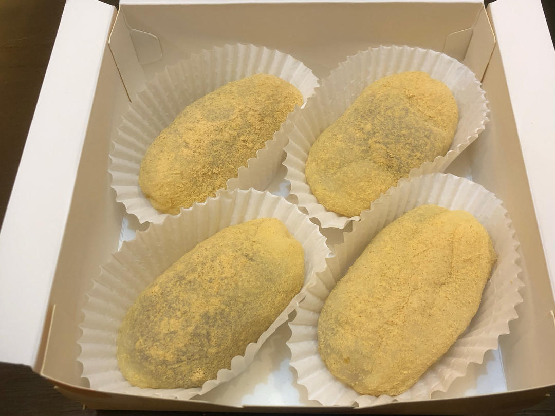 免烤箱！凉了也不硬！糯叽叽的芋泥肉松麻薯！