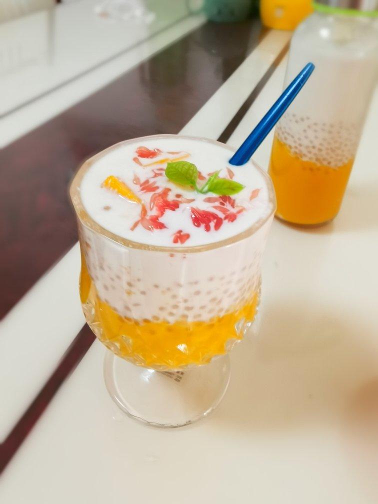 港式甜品——杨枝甘露(芒果西米露)附芒果花切法