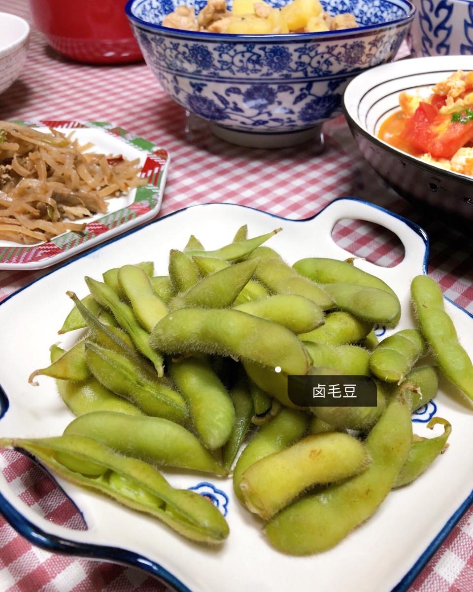 袁豆豆～煮毛豆（颜值高，味道好）