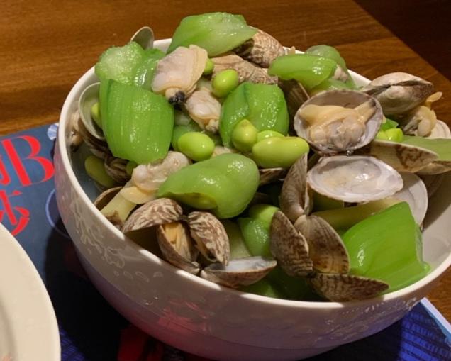 丝瓜毛豆蛤蜊汤（无油版）