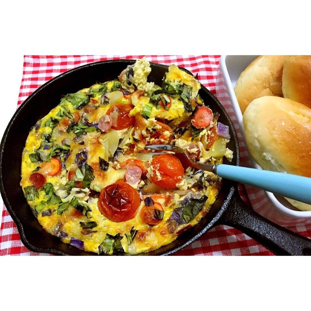 菠菜烘蛋烤箱版