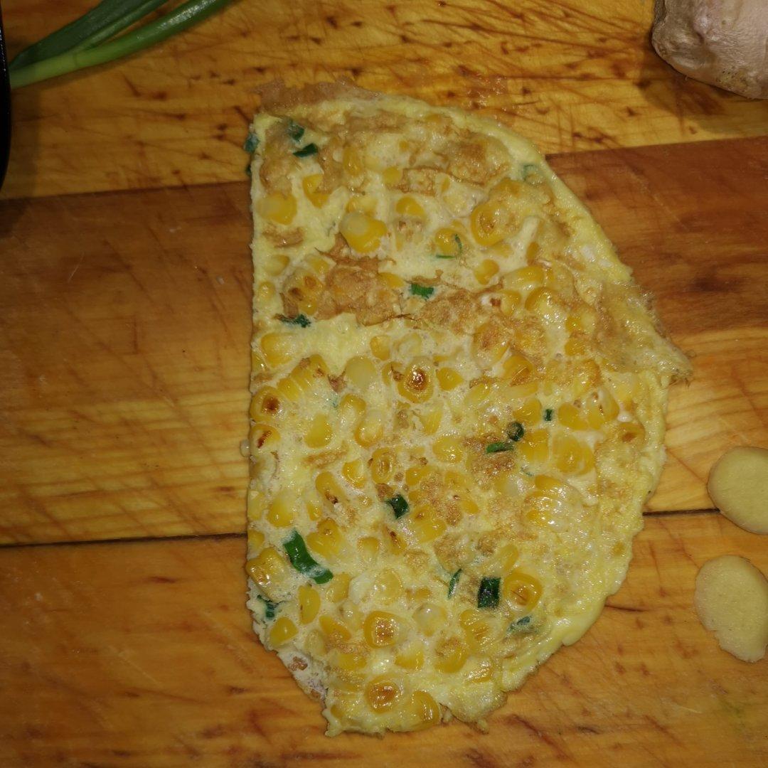 鲜嫩玉米粒鸡蛋饼