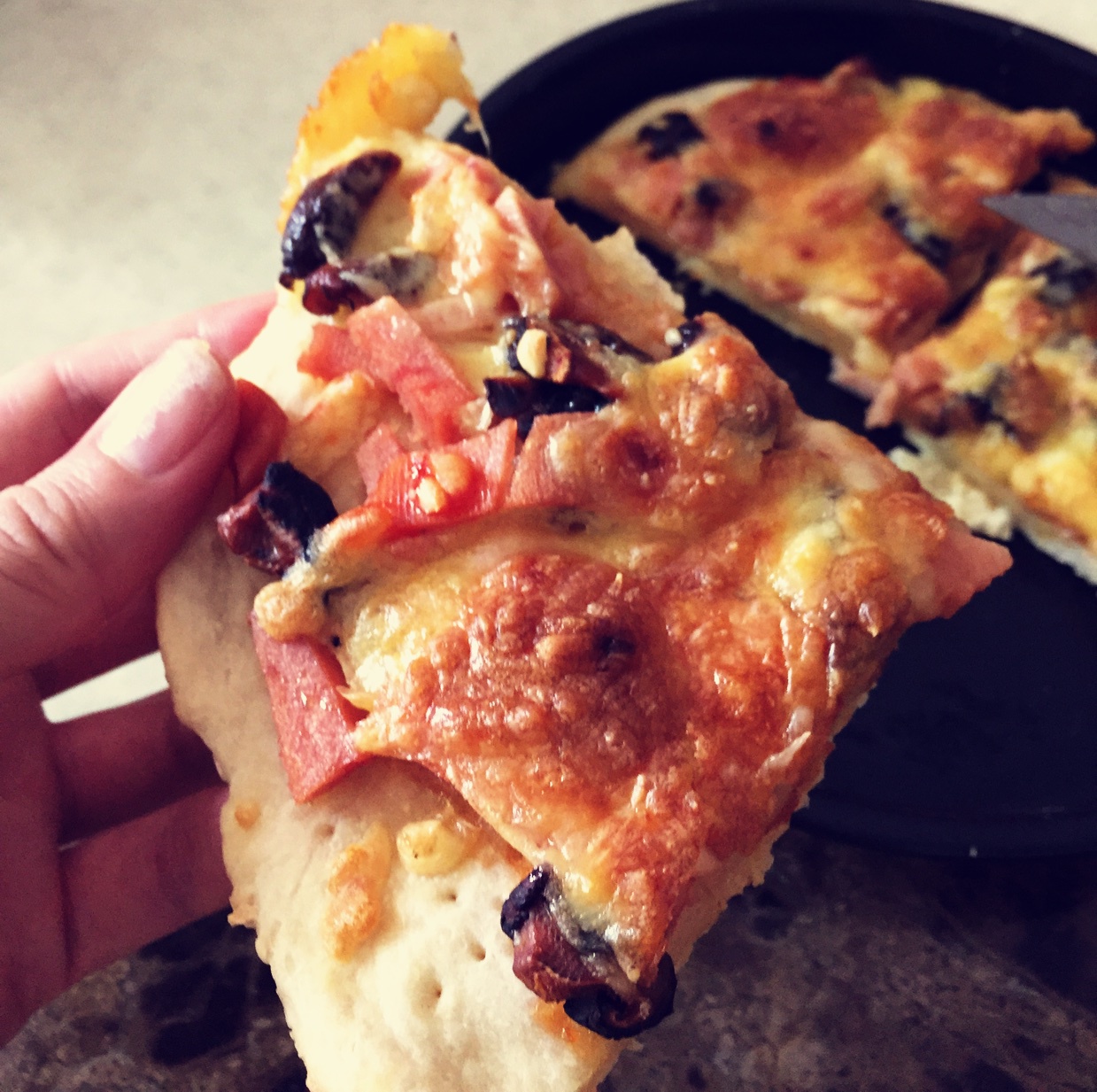 不用酵母的披萨底 No Yeast Pizza Dough