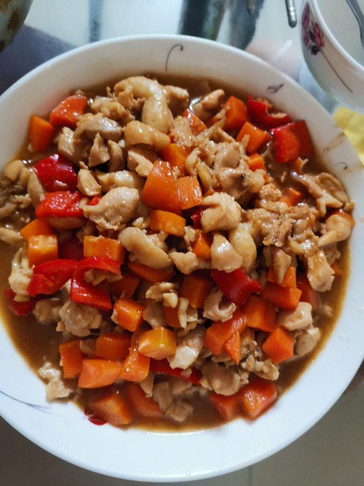 青椒鸡肉胡萝卜