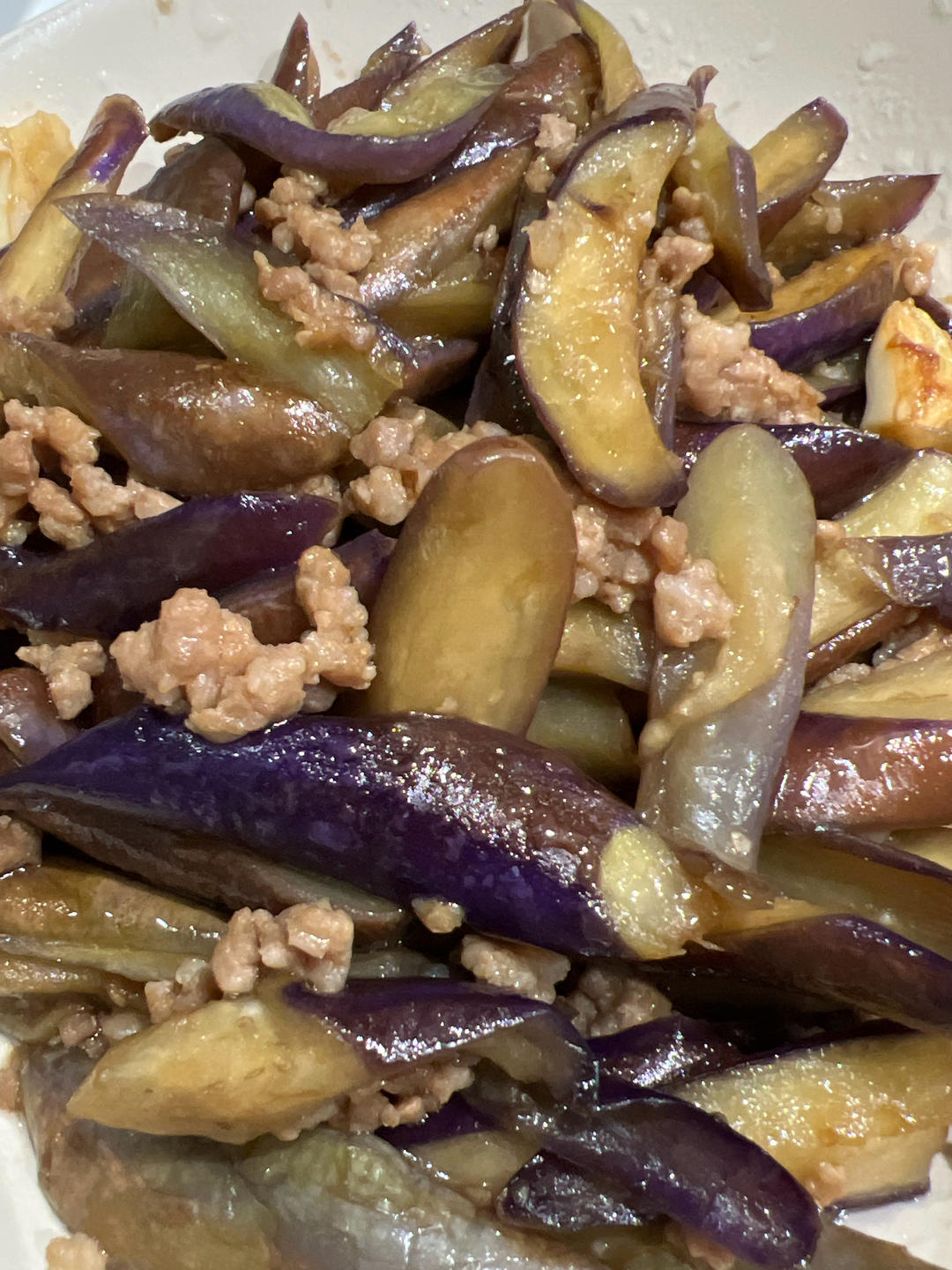 不油炸不变色不加水肉沫茄子