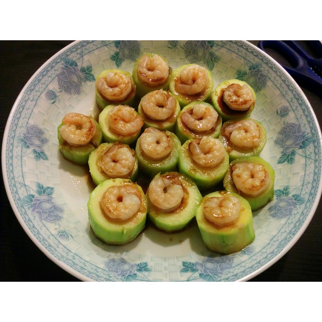 清蒸丝瓜虾仁